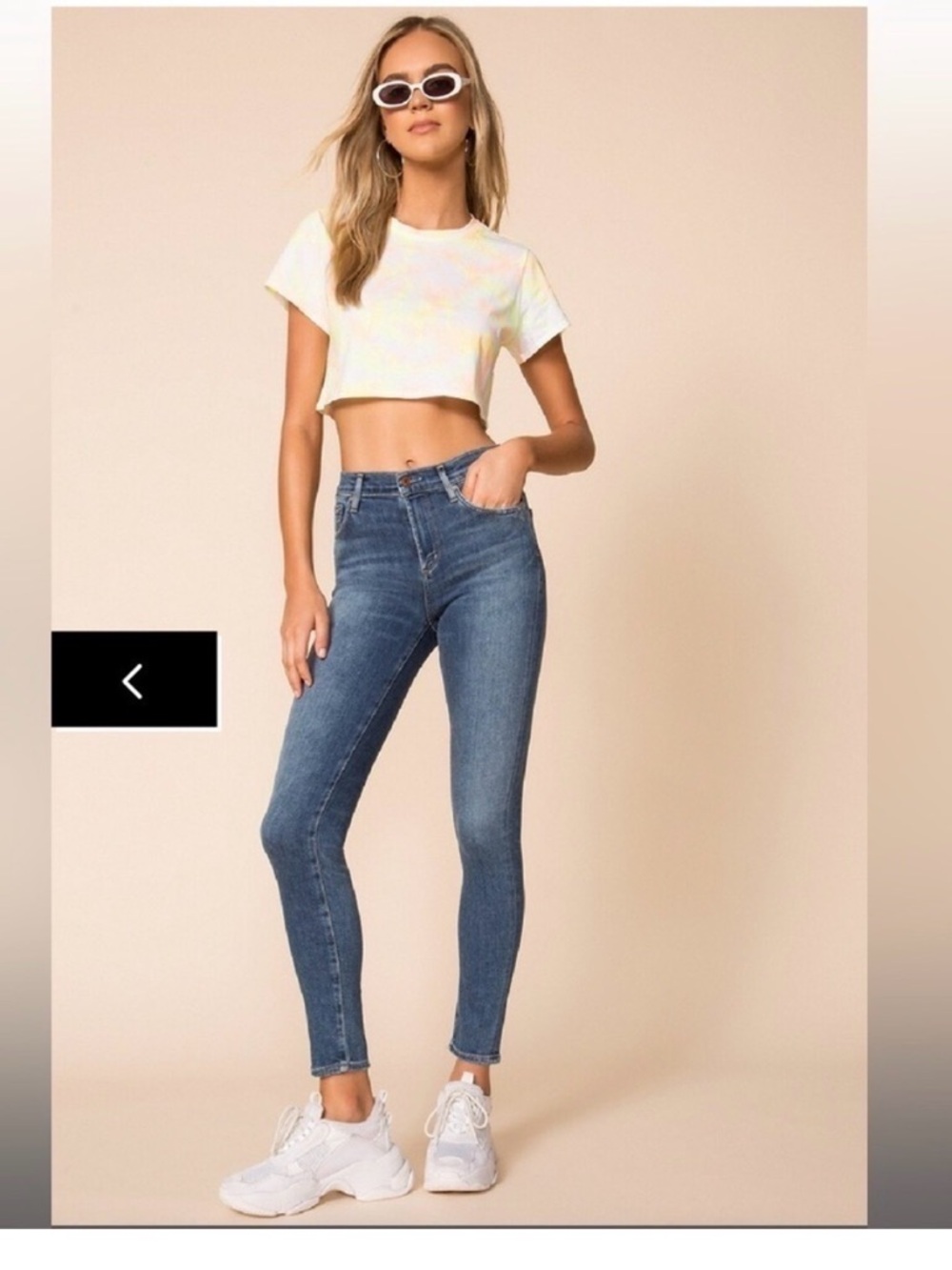 AGOLDE Sophie Mid Rise Ankle Skinny Blue Jeans